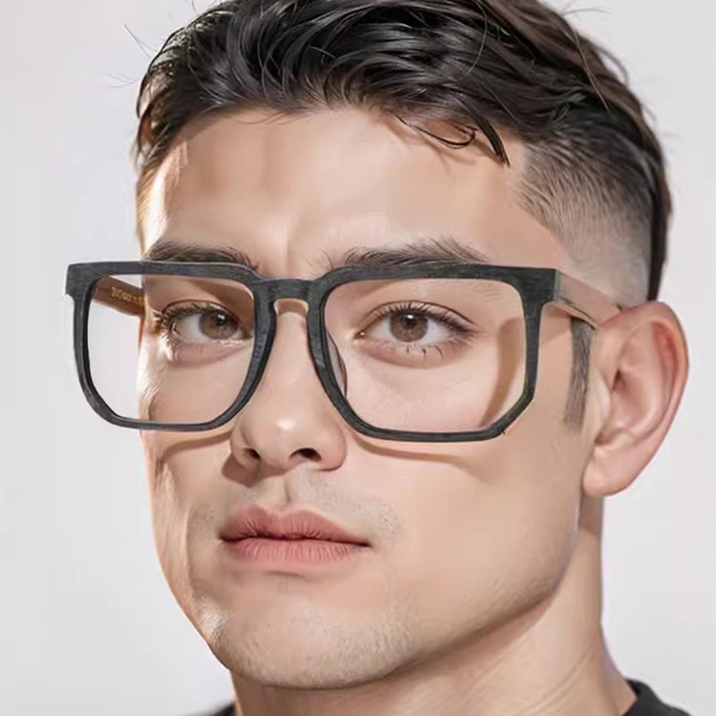 Quadratische Brillen A1046 - Weite Fassungen für Männer mit größeren Köpfen